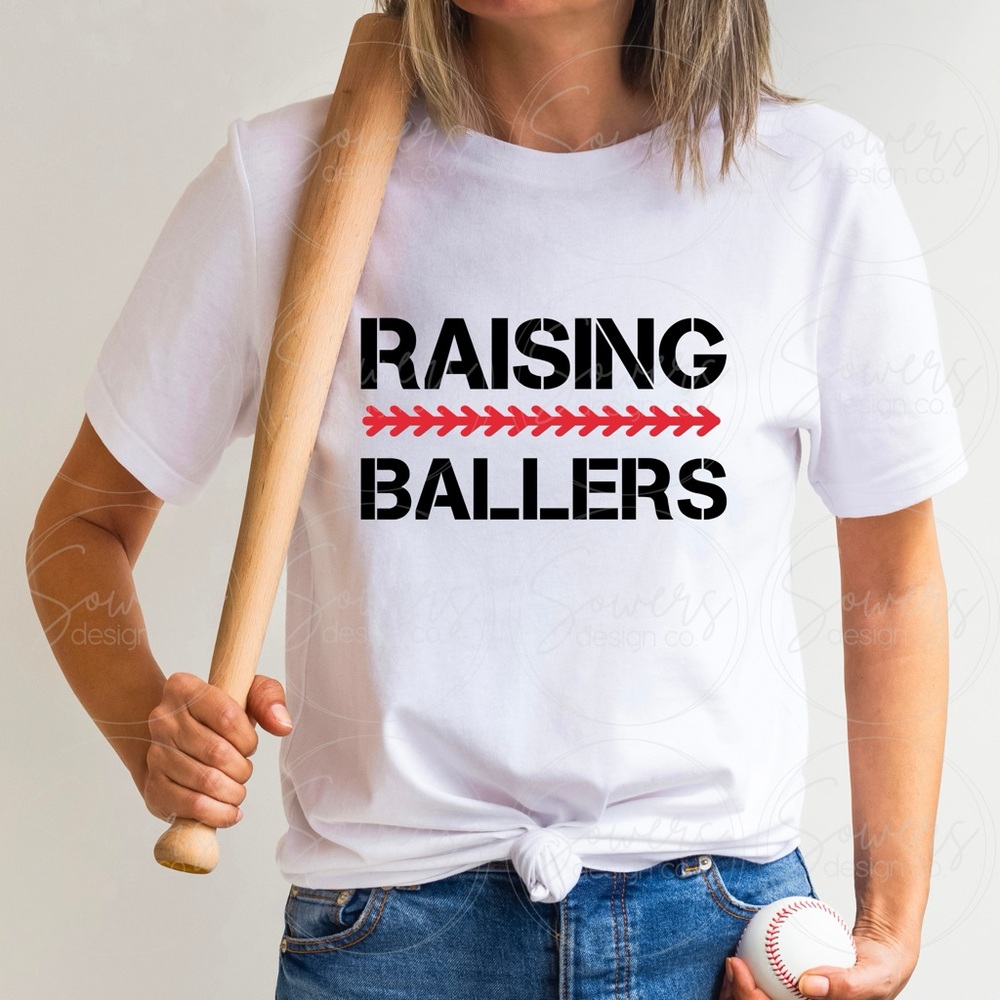 Raising Ballers Short Sleeve Tee - White